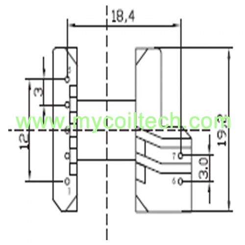 EE19 Horizontal/Vertical Transformer Bobbin for Power Transformer