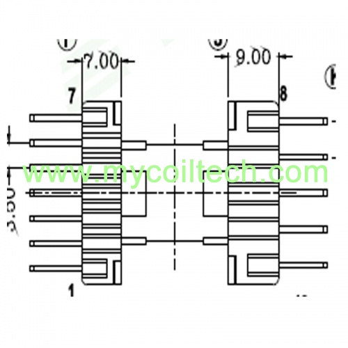 efd25 bobina horizontal 5 + 7 pin